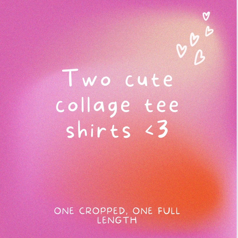 Two cute collage tee shirts!!